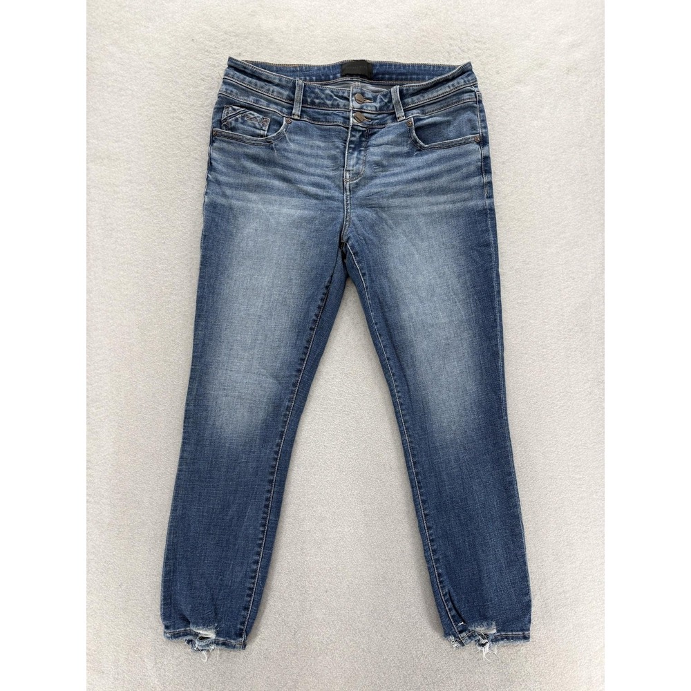 Buckle Black Ankle Skinny Jeans Womens 29x27 Blue Med Wash Stretch Fit No. 53